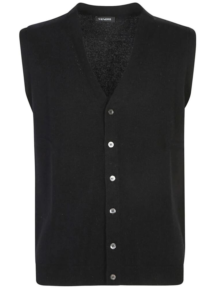 Cenere GB fine-knit vest - Black Cover