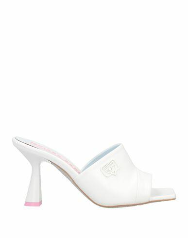 Chiara Ferragni Woman Sandals White Soft Leather Cover