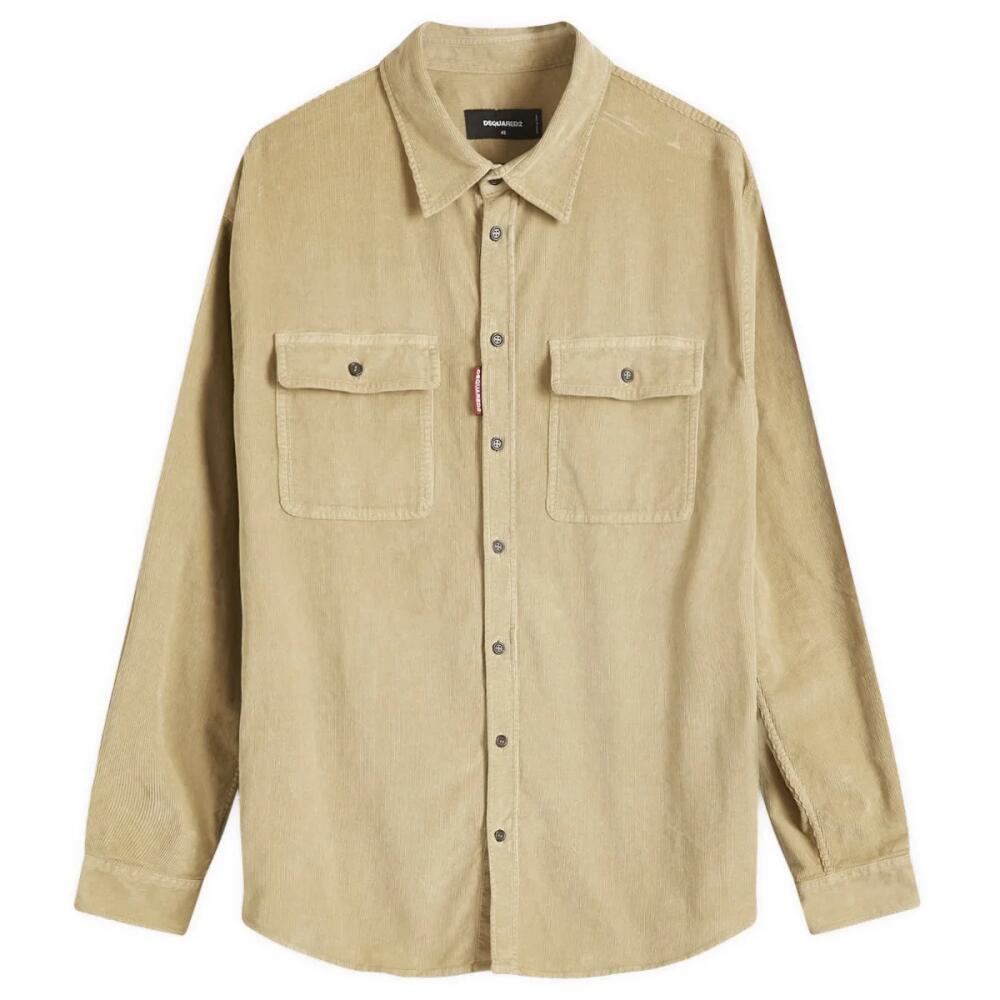 Dsquared2 Men's Corduroy Overshirt in Desert Tan Cover