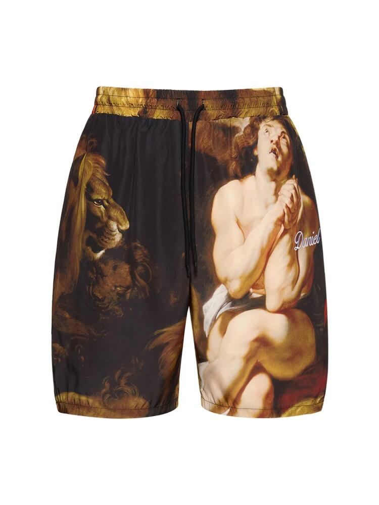 SOMEIT Daniel Printed Satin Shorts Cover