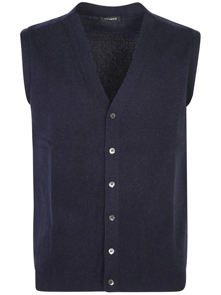 Cenere GB fine-knit vest - Blue Cover