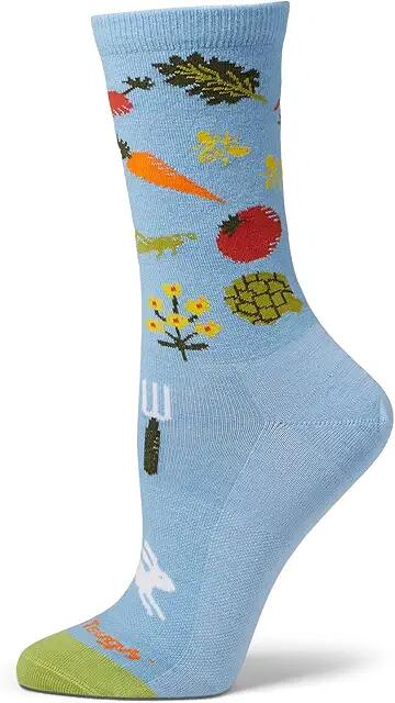 Darn Tough Vermont Farmer's Market Crew Lightweight (Sky) Women's Crew Cut Socks Shoes Cover