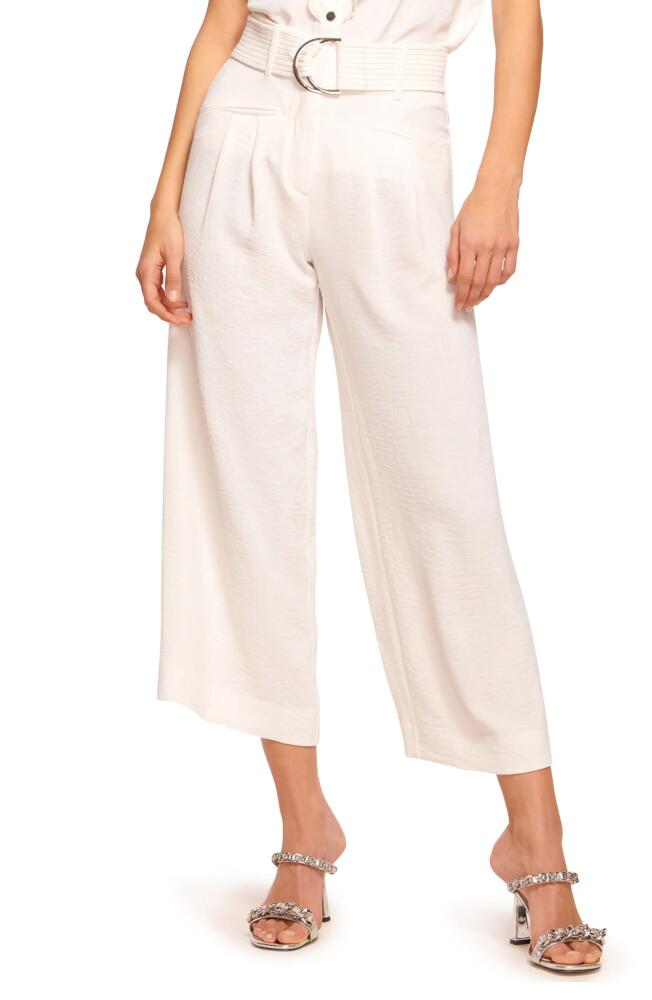 Ramy Brook Marguerite Belted Crop Wide Leg Pants in Ivory Cover