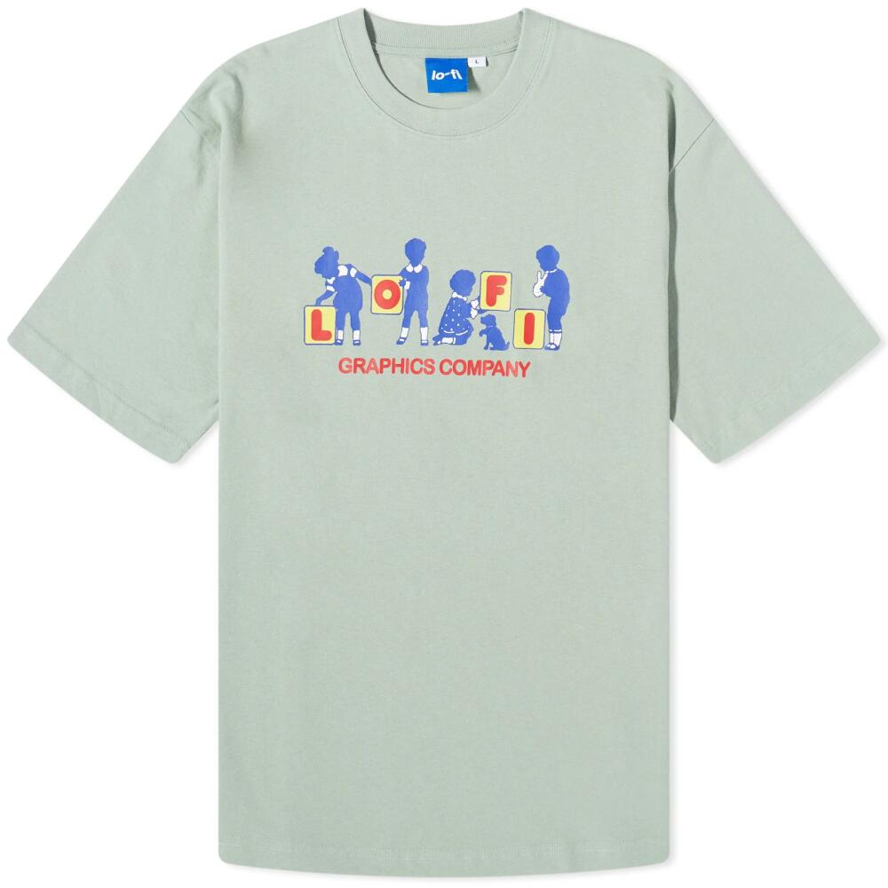 Lo-Fi Men's Blocks T-Shirt in Ice Cover