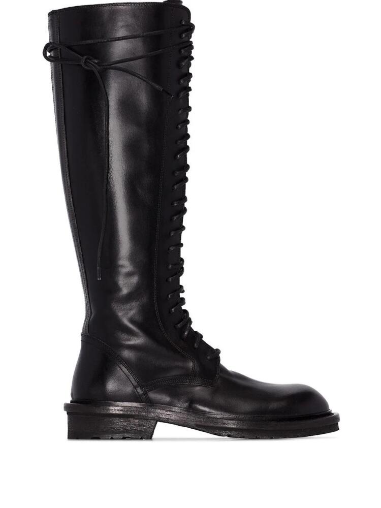 Ann Demeulemeester lace-up knee-high boots - Black Cover