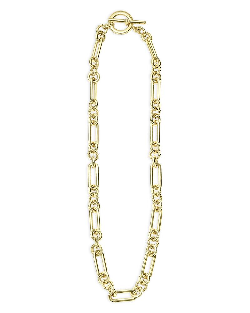 Lagos 18K Yellow Gold Signature Caviar Toggle Chain Necklace, 18 Cover