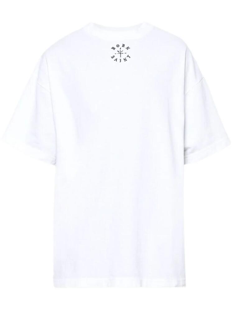 SAINT MXXXXXX logo-print cotton T-shirt - White Cover