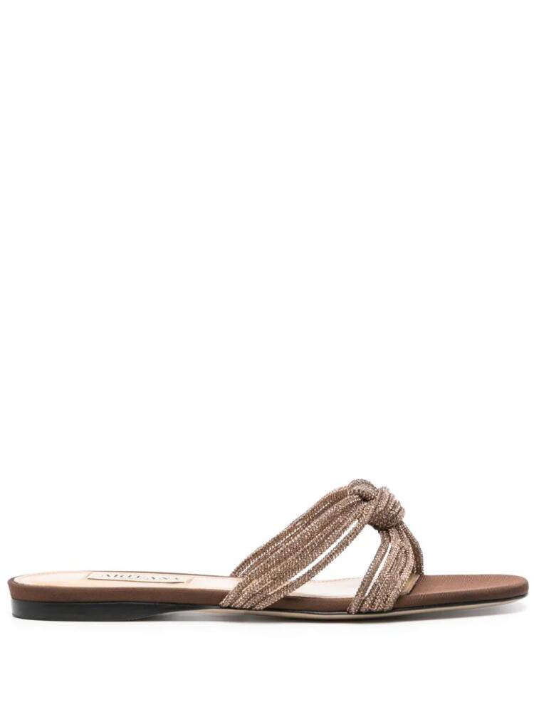 Arteana Capri flat slides - Brown Cover