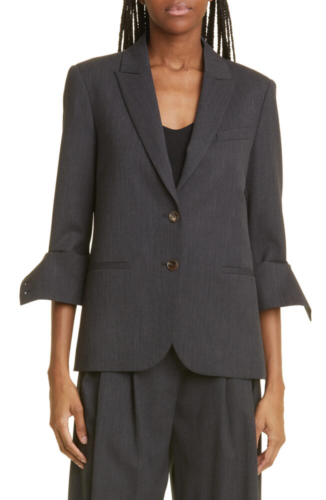 TWP Boyfriend Stretch Wool Blazer in Dark Charcoal Cover