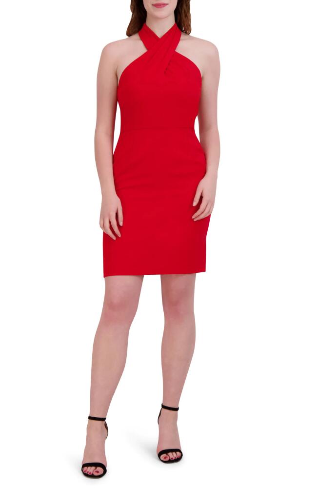 Julia Jordan Halter Neck Sheath Dress in Red Cover