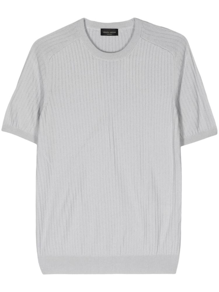 Roberto Collina crew-neck ribbed T-shirt - Grey Cover