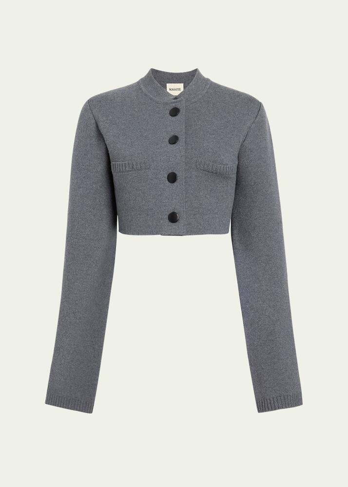 Khaite Ello Cropped Wool-Blend Jacket Cover