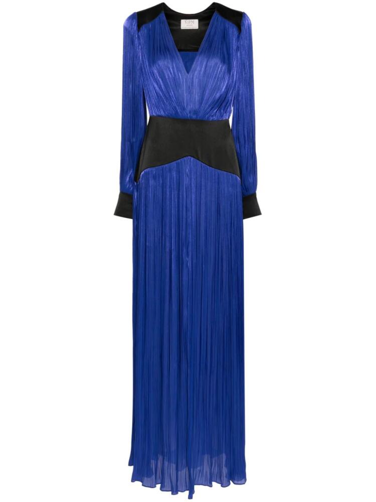 V:PM ATELIER Delilah plissé gown - Blue Cover