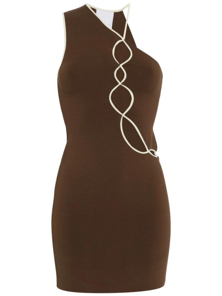 Paris Georgia cut-out knitted mini dress - Brown Cover