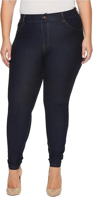 HUE Plus Size Essential Denim Leggings (Deep Indigo Wash) Women's Jeans Cover