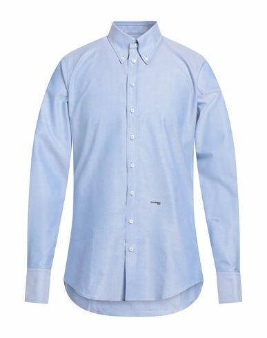 Dsquared2 Man Shirt Azure Cotton Cover