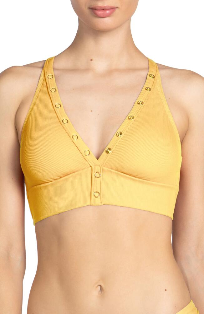 Robin Piccone Amy Halter Bikini Top in Yolk Cover