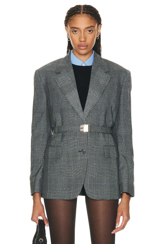 Miu Miu Belted Blazer in Grey Cover