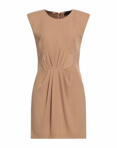 Monique Garçonne Woman Mini dress Light brown Polyester, Elastane Cover