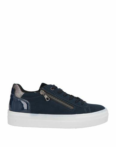 Geox Woman Sneakers Midnight blue Textile fibers Cover