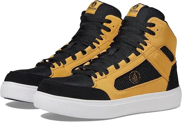 Volcom Evolve High Top SD Comp Toe (Black/Yellow) Men's Shoes Cover