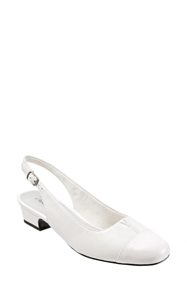 Trotters 'Dea' Slingback in White Cover