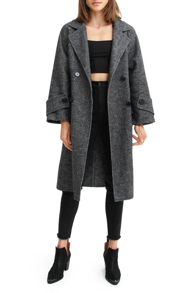 Belle & Bloom BELLE AND BLOOM Rumor Has It Wool Blend Coat in Charcoal Cover