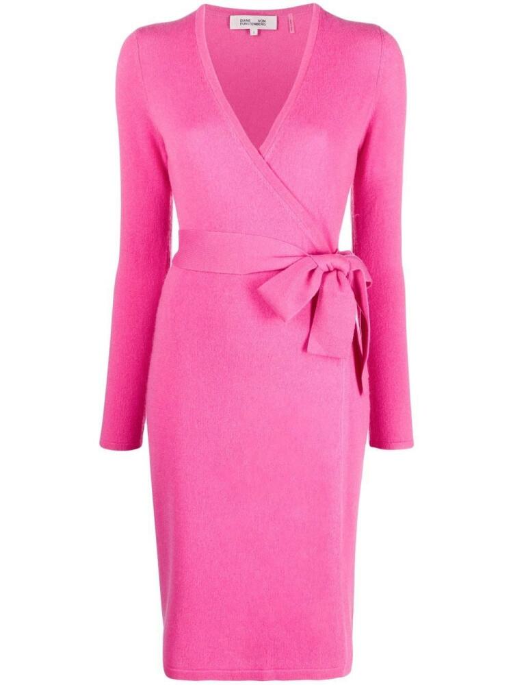 DVF Diane von Furstenberg knitted wrap dress - Pink Cover