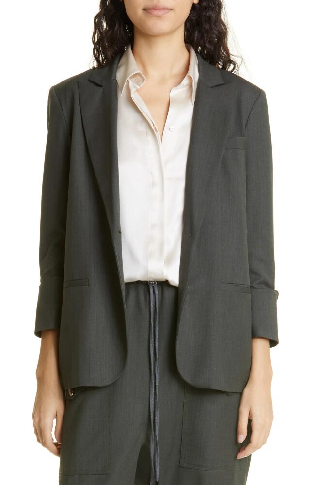 TWP Boyfriend Stretch Wool Blazer in Military Cover