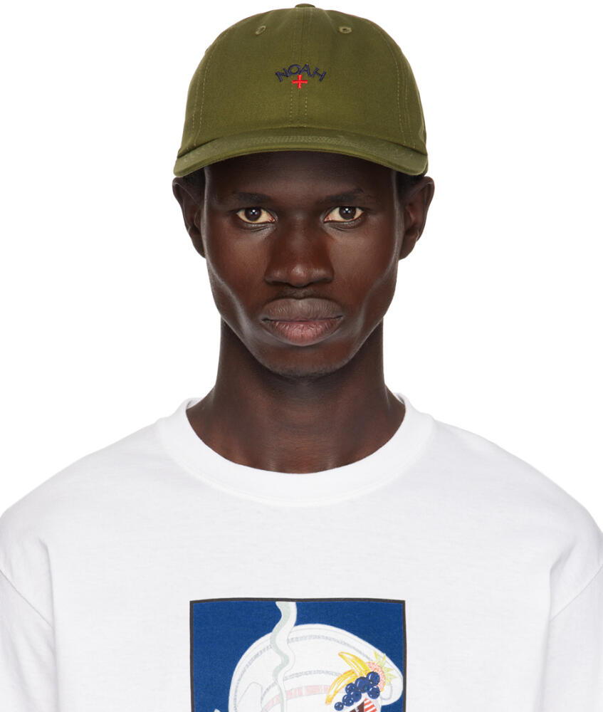 Noah Khaki Classic Core Logo 6-Panel Cap Cover