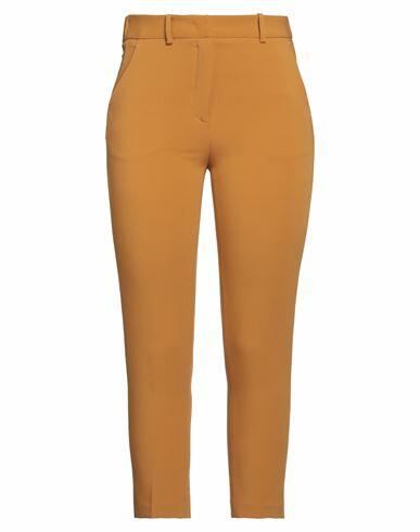 Niū Woman Pants Camel Polyester, Viscose, Elastane Cover