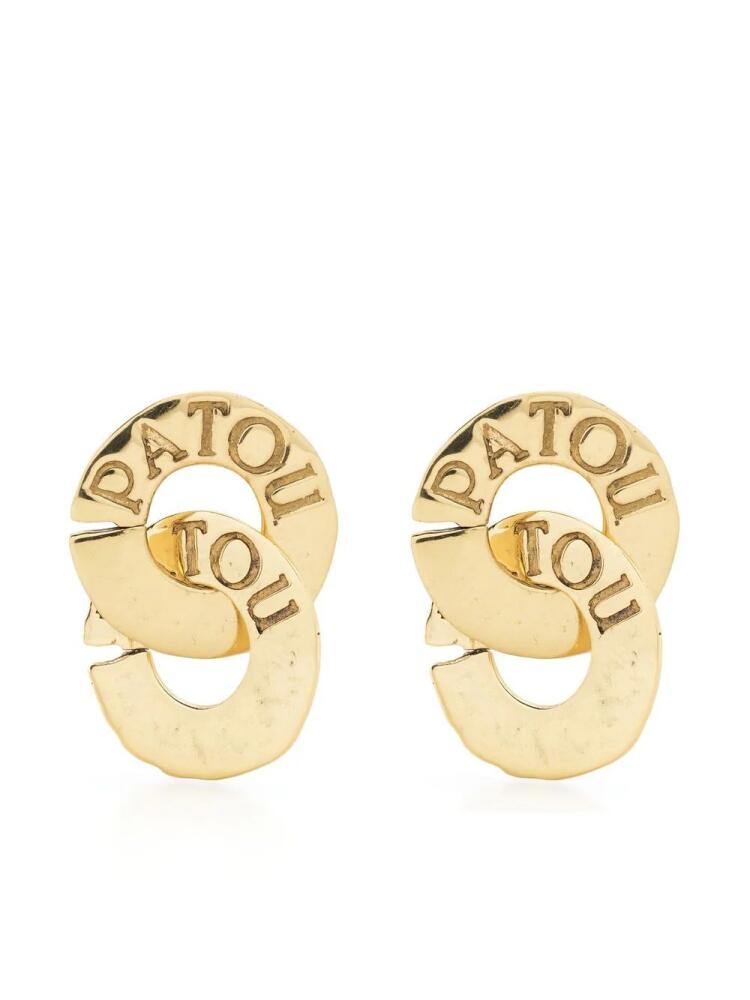 Patou double coin pendant earrings - Gold Cover