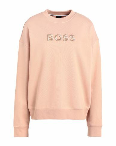 Boss Woman Sweatshirt Apricot Cotton Cover