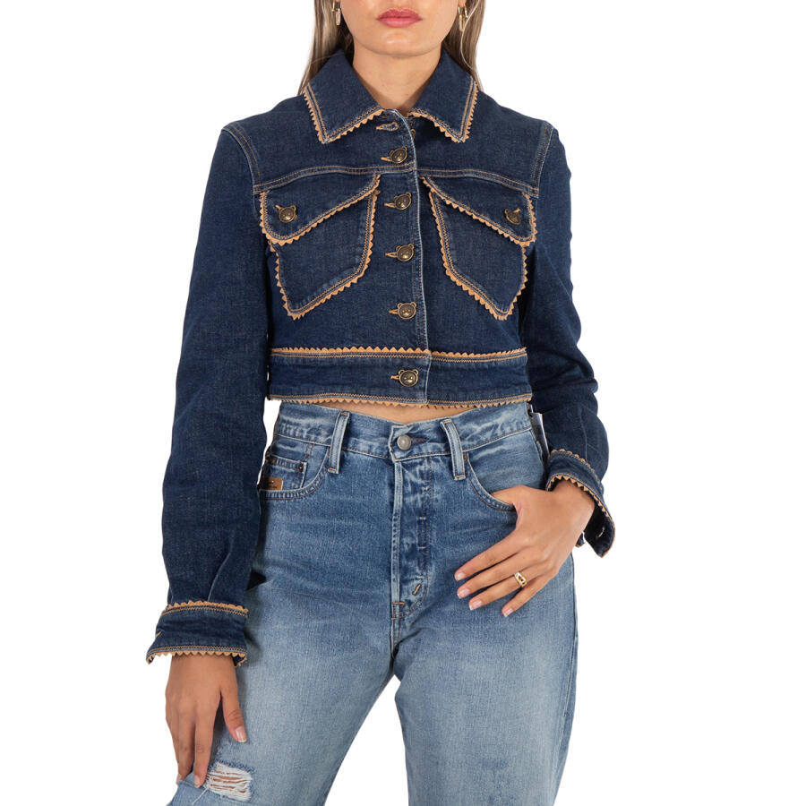 Moschino Passementerie Cropped Denim Jacket Cover