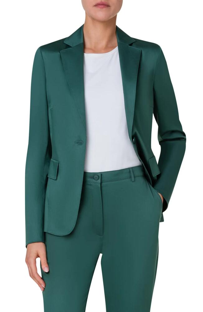 Akris punto Stretch Cotton Blazer in Laurel Cover