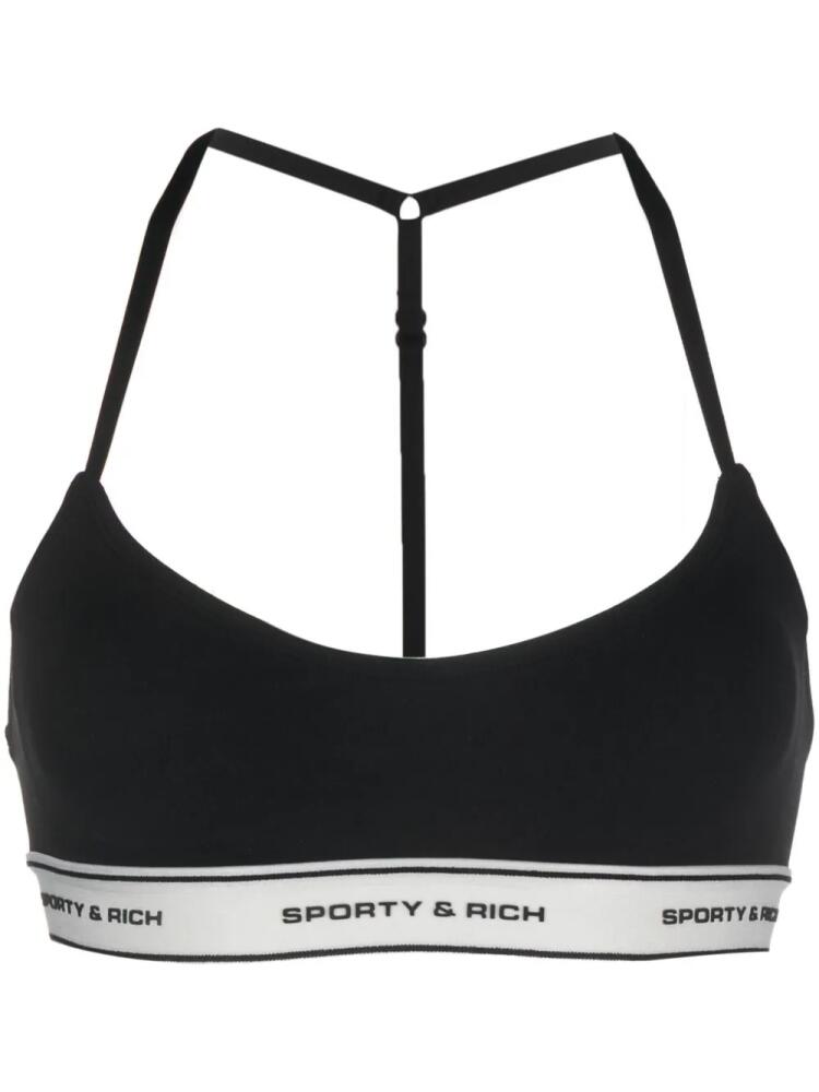 Sporty & Rich logo-underband sports bra - Black Cover