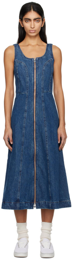 A.P.C. Indigo Ally Denim Midi Dress Cover