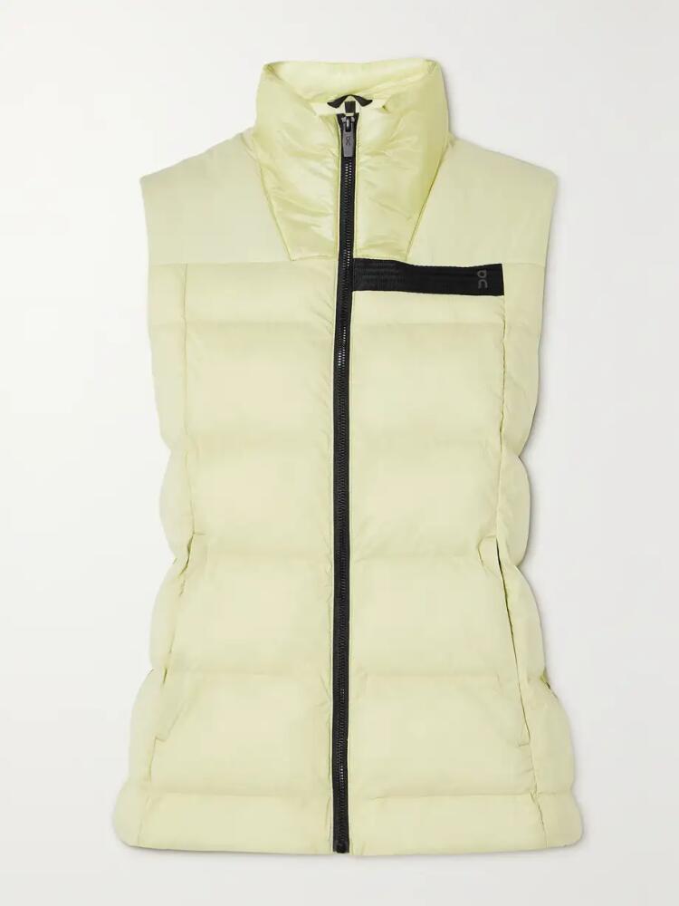 ON - Challenger Grosgrain-trimmed Padded Shell And Recycled-ripstop Vest - Yellow Cover