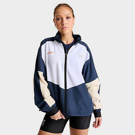 P. e Nation Women's P. E. Nation x ASICS Sano Jacket in Blue/White/Pearl Ivory Cover