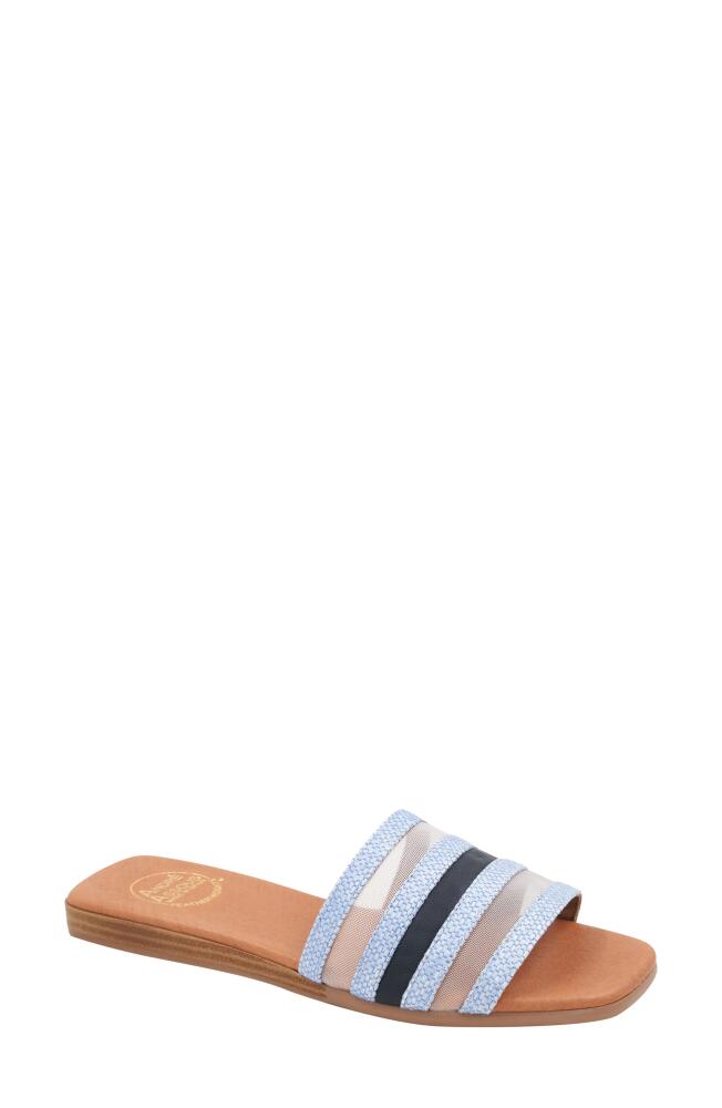 André Assous Kaila Slide Sandal in Blue Cover