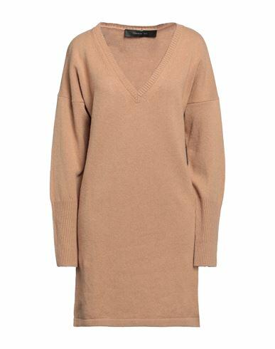 Federica Tosi Woman Sweater Camel Wool, Cashmere Cover