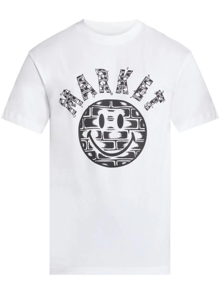 MARKET x SMILEY® Brickhouse-print T-shirt - White Cover