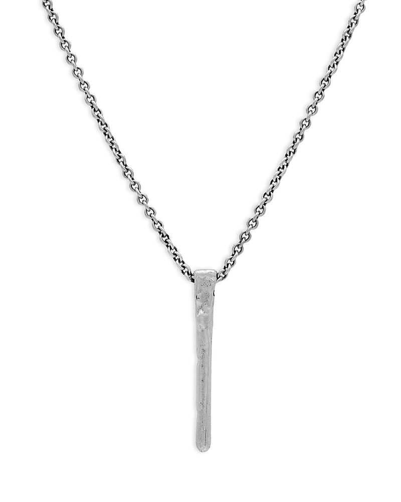 John Varvatos Men's Sterling Silver Artisan Hammered Nail Pendant Necklace, 24 Cover