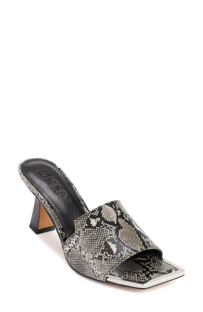 DKNY Square Toe Slide Sandal in Grey Multi Cover