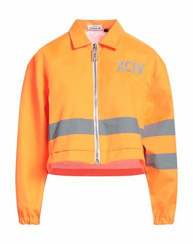 Gcds Woman Jacket Orange Polyester, Polyurethane, Glass, Acrylic Cover