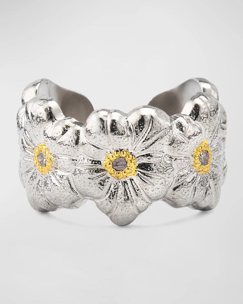 Buccellati Blossoms Eternelle Sterling Silver Diamond Ring, EU 55 / US 7.25 Cover