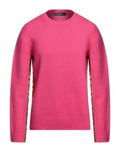 Versace Man Sweater Fuchsia Virgin Wool, Silk, Cashmere Cover