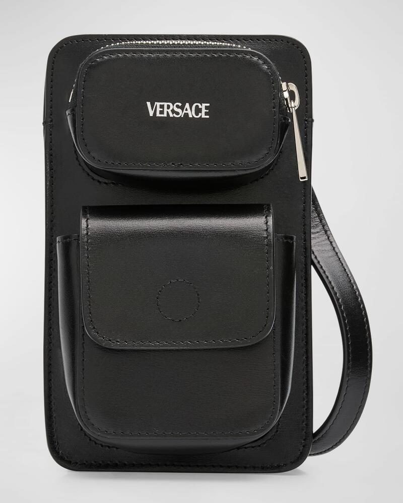 Versace Men's Leather Cargo Crossbody Bag Cover