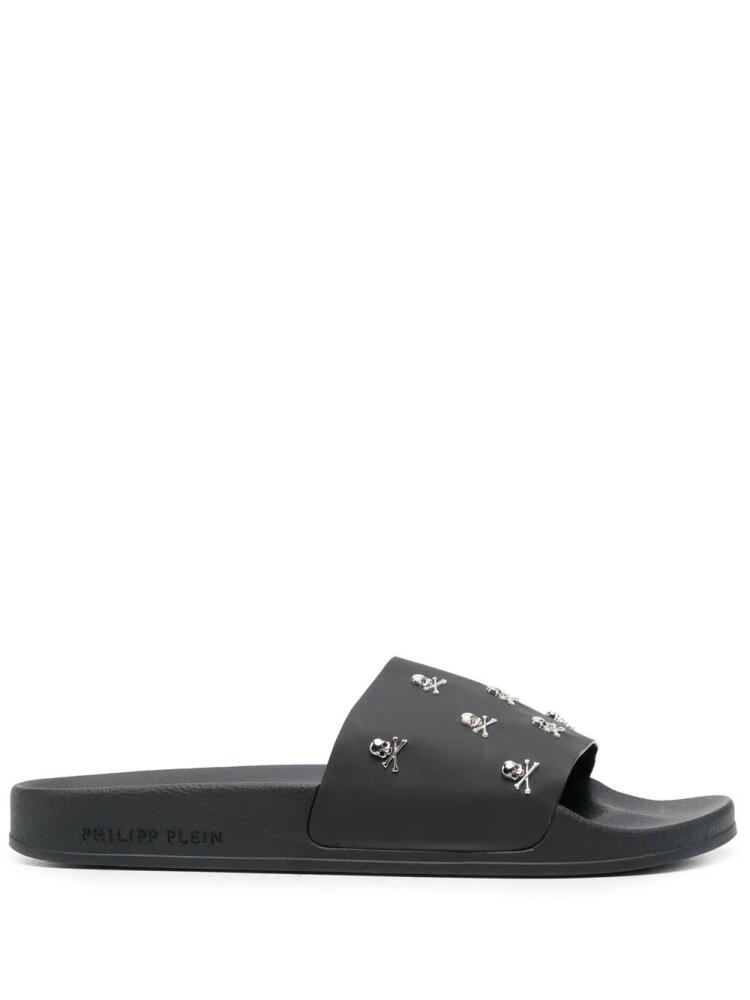 Philipp Plein skull-detail slides - Black Cover