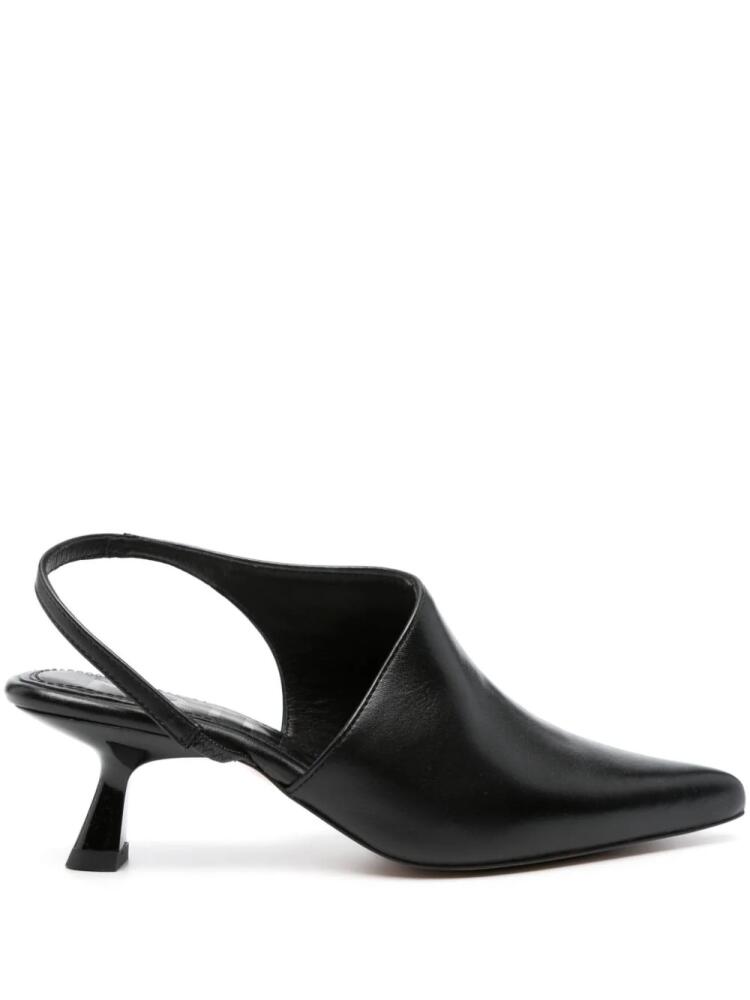 Souliers Martinez Greta 45mm leather pumps - Black Cover